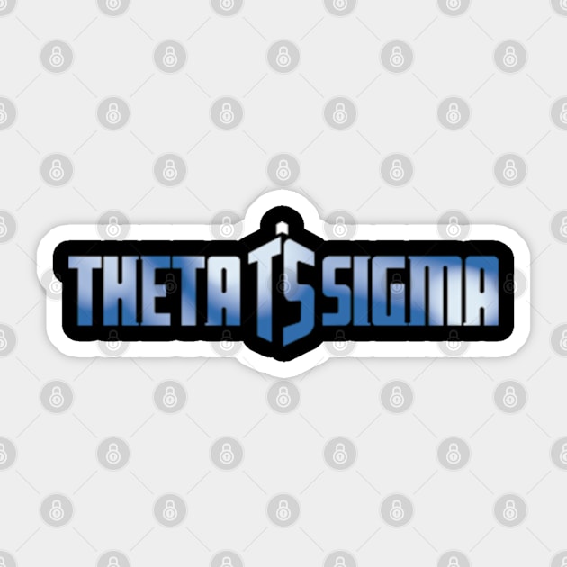 Theta Sigma logo Sticker by andrew_kelly_uk@yahoo.co.uk